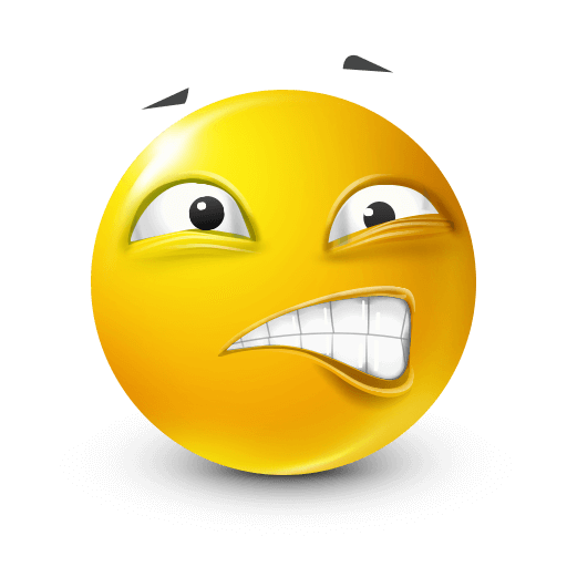 Yellow cringed face Emoji