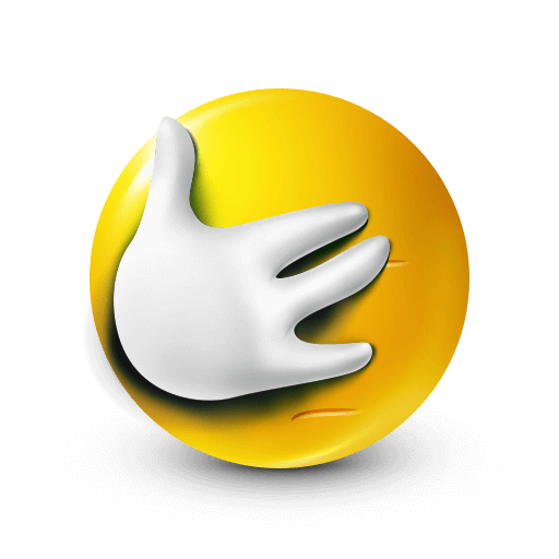 Yellow Hand Face Emoji
