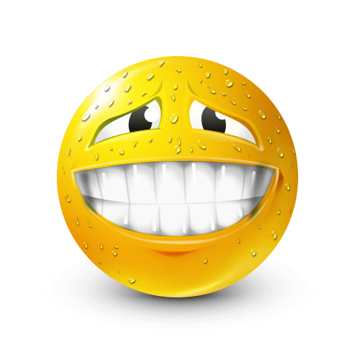 Smiling and Sweating Emoji 