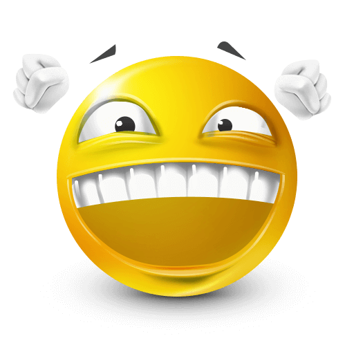 Happy and Cheering yellow Emoji