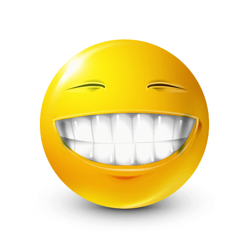 Yellow emoji with teeth