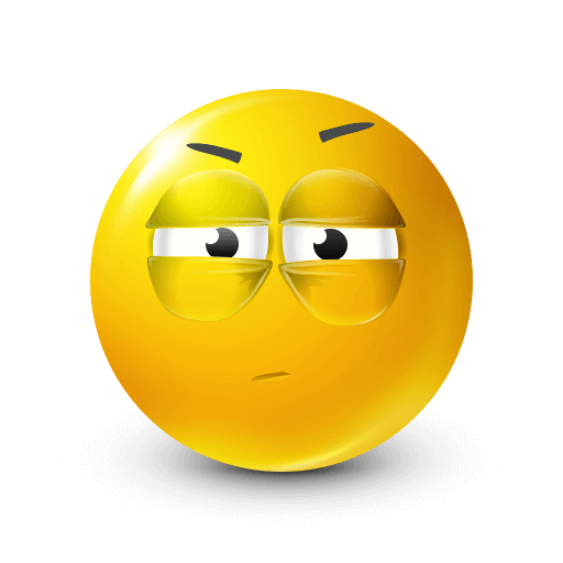 Suspicious yellow face Emoji