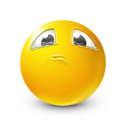Yellow Emoji Tearing Up
