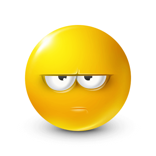 Yellow emoji with flat mouth
