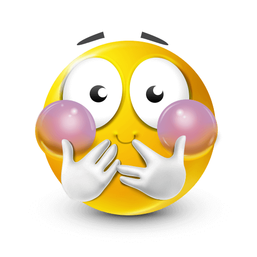 Yellow Face touched emoji