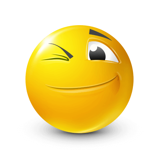 Yellow Winking Face Emoji