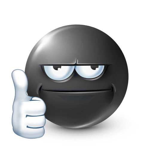 Approval Black Emoji