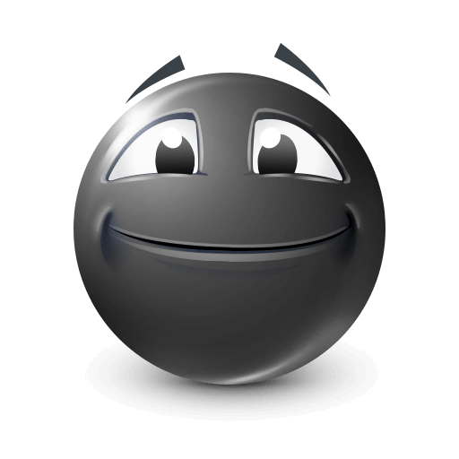 Smiling Calm Black Emoji