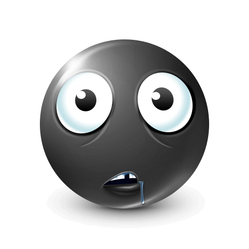  Drooling Black Emoji