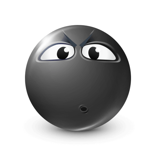 Speechless Black Emoji