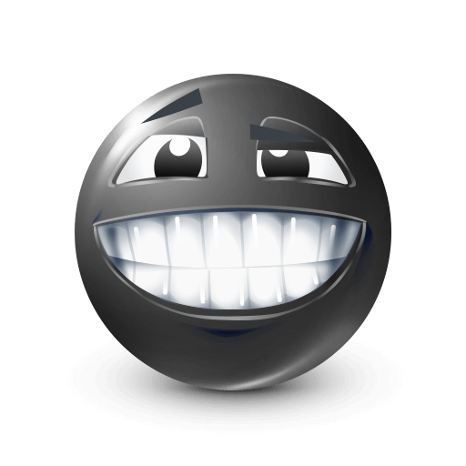 Big Smile Black Emoji