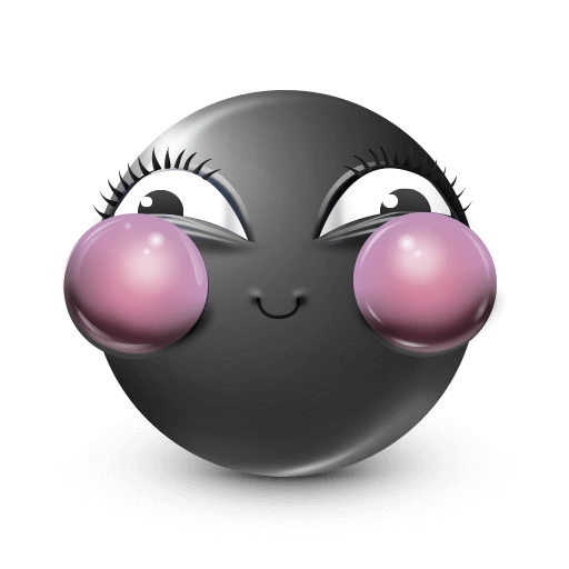 Innocent Look Black Emoji