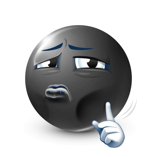 Sharp Jawline Black Emoji