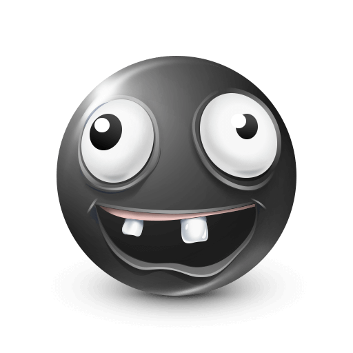 Silly Black Emoji with Missing Teeth