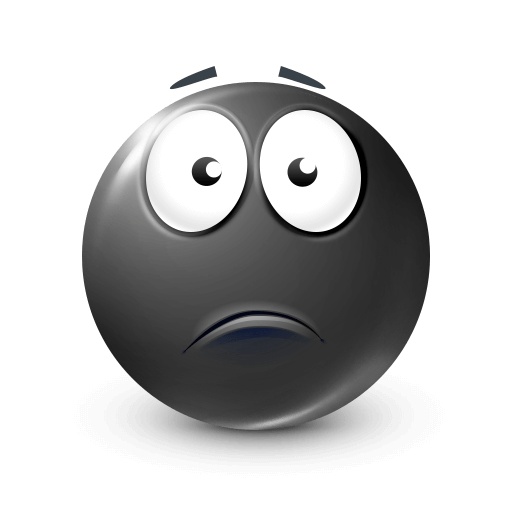 Blue Sad and Confused Emoji