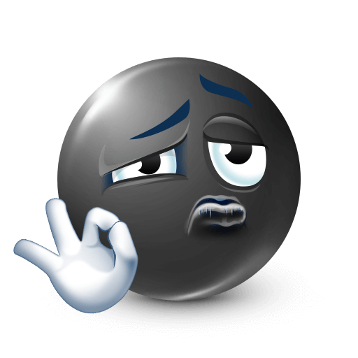 Black OK Hand Emoji