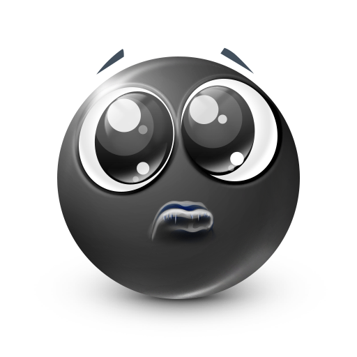 Cute Pleading Black Emoji