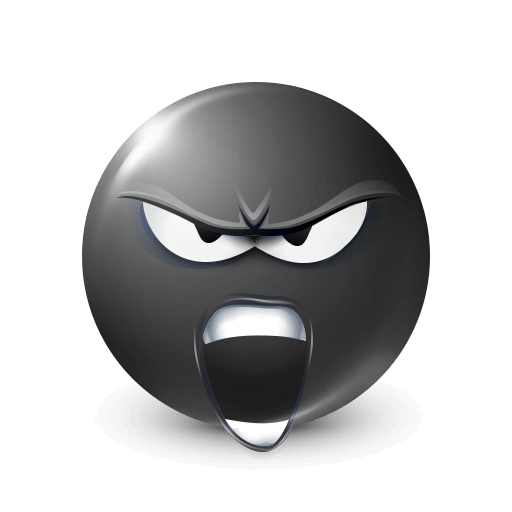 Angry Shouting Blue Emoji