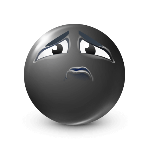 Unhappy Black Emoji