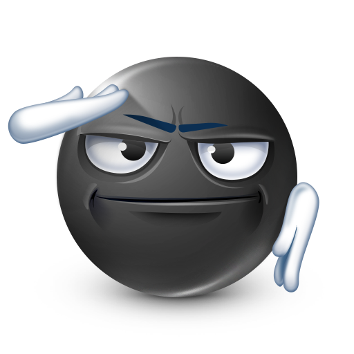  Black Salute Emoji