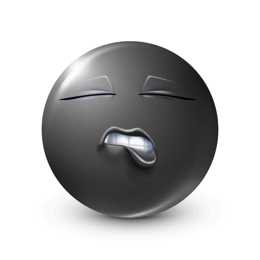 Sexy Biting Lip Black Emoji meaning