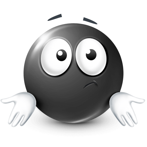 Shrugging Black Emoji