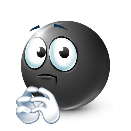 Blushing Black Emoji