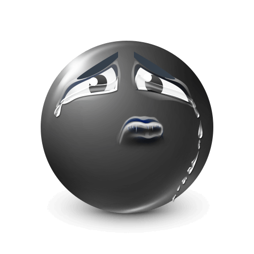 Sad and Crying Black Emoji