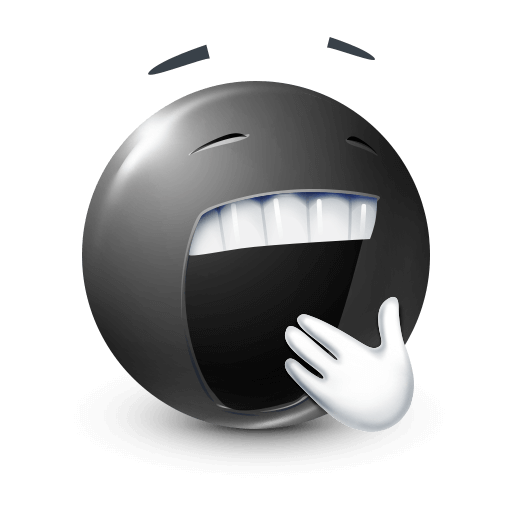 Yawning Sleepy Black Emoji