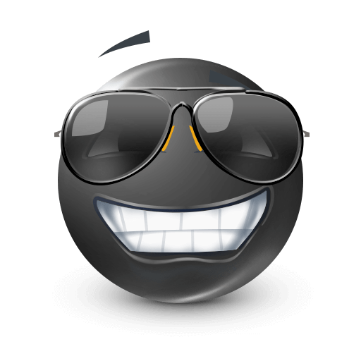 Cool Black Sunglasses Emoji