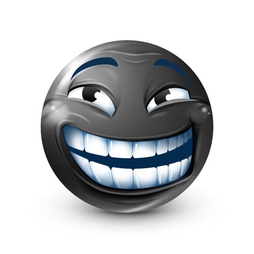  Funny Troll Black Emoji
