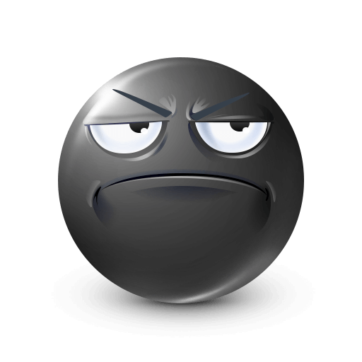 Unimpressed Black Emoji