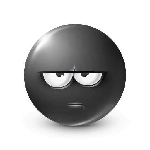 Bored Black Emoji
