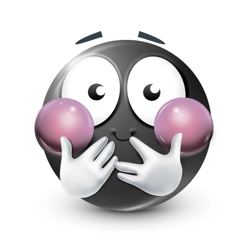 Crying from Happiness Black Emoji