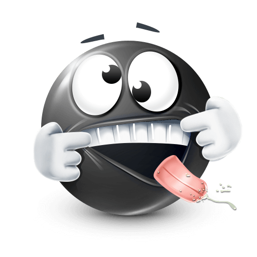 Silly Expression Black Emoji
