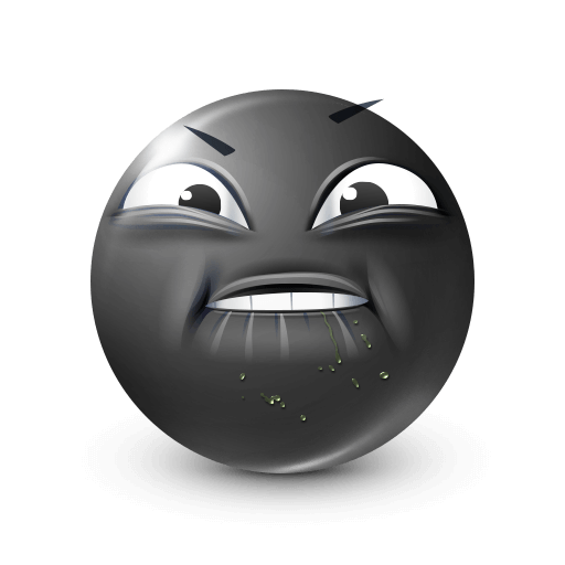 Weary Expression Black Emoji
