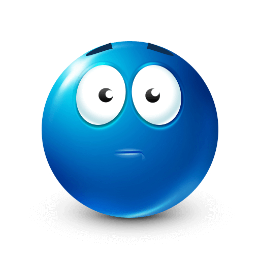 Blue Shocked Emoji









