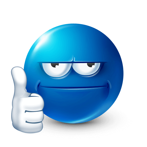 Blue Thumbs Up Emoji
