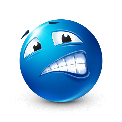 Shocked Blue Face Emoji









