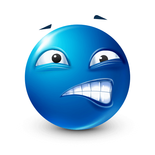 Awkward Blue Emoji









