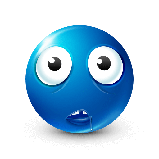 Blue Drooling Face Emoji









