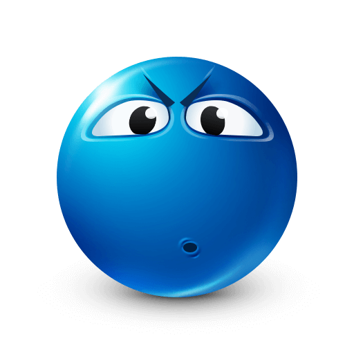 Blue Shocked Face Emoji









