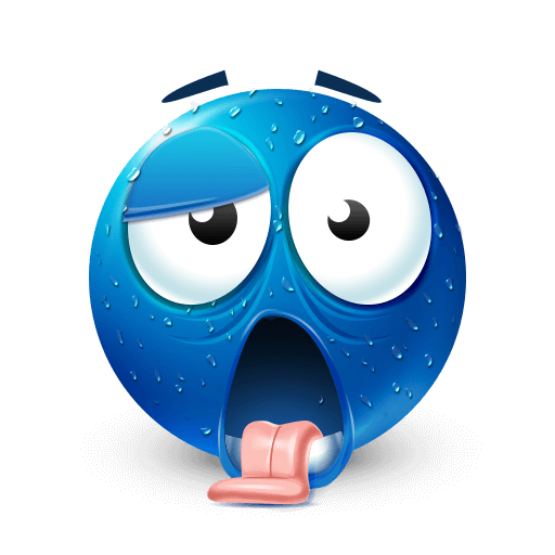 Tired Blue Face Emoji









