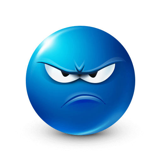 Sad Blue Face Emoji









