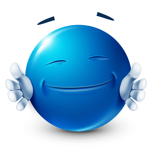 Blue Hugging Face Emoji









