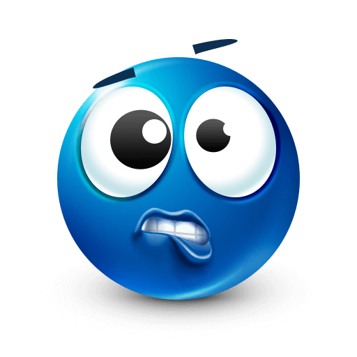 Silly Goofy Blue Emoji