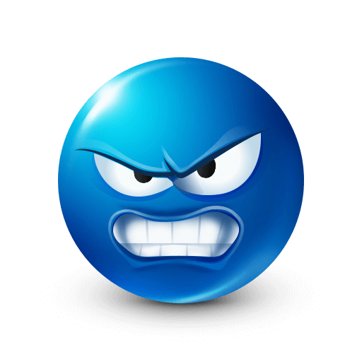 Angry Blue Face Emoji









