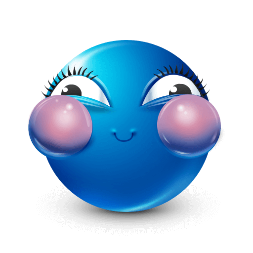 Innocent Blue Face Emoji









