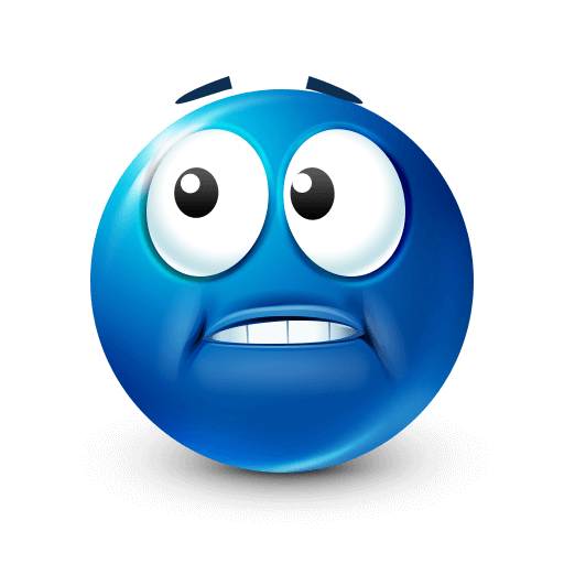 Funny Mistake Blue Emoji









