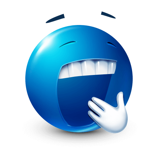 Blue Sleepy Yawn Emoji









